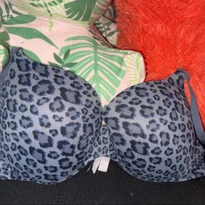 Victoria's Secret Blue Leopard Bra